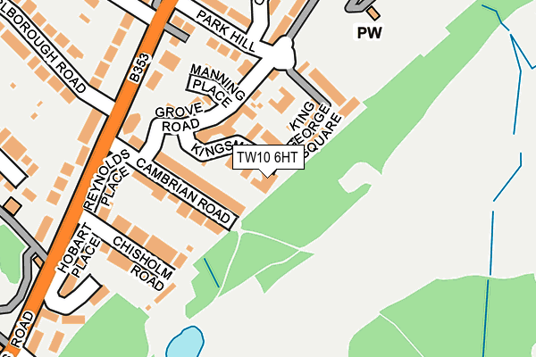 TW10 6HT map - OS OpenMap – Local (Ordnance Survey)