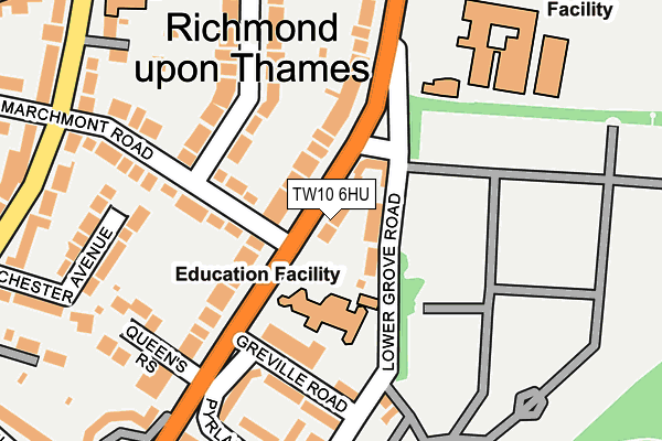 TW10 6HU map - OS OpenMap – Local (Ordnance Survey)