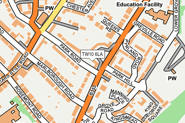 TW10 6LA map - OS OpenMap – Local (Ordnance Survey)