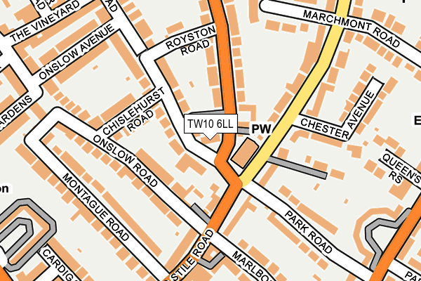 TW10 6LL map - OS OpenMap – Local (Ordnance Survey)