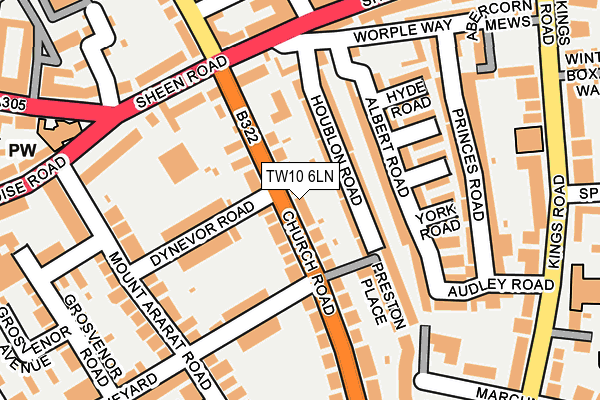 TW10 6LN map - OS OpenMap – Local (Ordnance Survey)