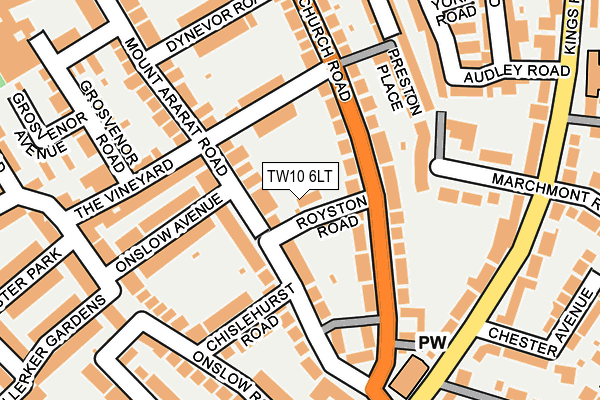 TW10 6LT map - OS OpenMap – Local (Ordnance Survey)