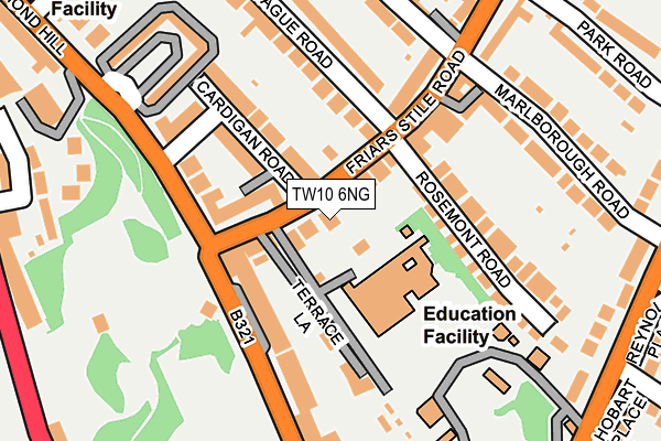 TW10 6NG map - OS OpenMap – Local (Ordnance Survey)