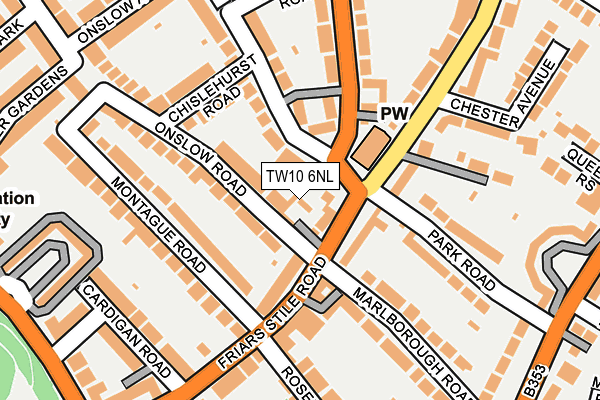 TW10 6NL map - OS OpenMap – Local (Ordnance Survey)