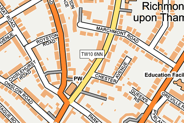 TW10 6NN map - OS OpenMap – Local (Ordnance Survey)