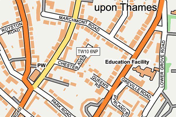 TW10 6NP map - OS OpenMap – Local (Ordnance Survey)
