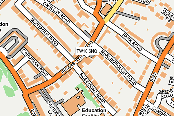 TW10 6NQ map - OS OpenMap – Local (Ordnance Survey)