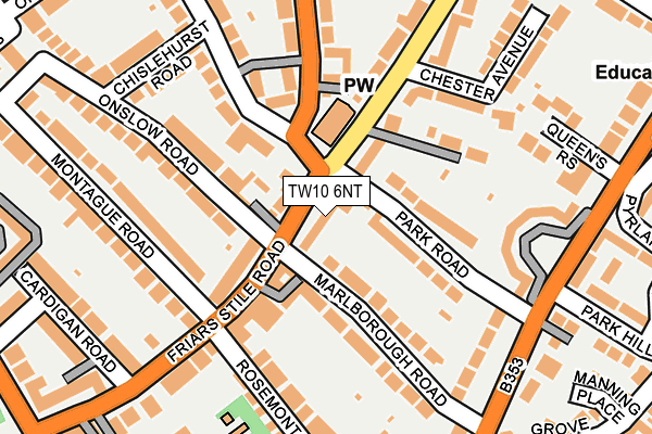 TW10 6NT map - OS OpenMap – Local (Ordnance Survey)