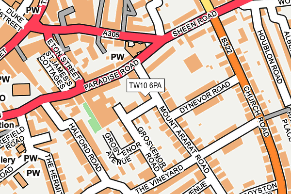 TW10 6PA map - OS OpenMap – Local (Ordnance Survey)