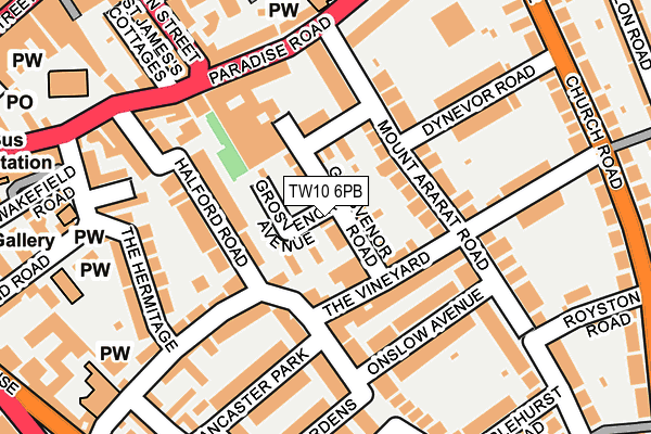TW10 6PB map - OS OpenMap – Local (Ordnance Survey)