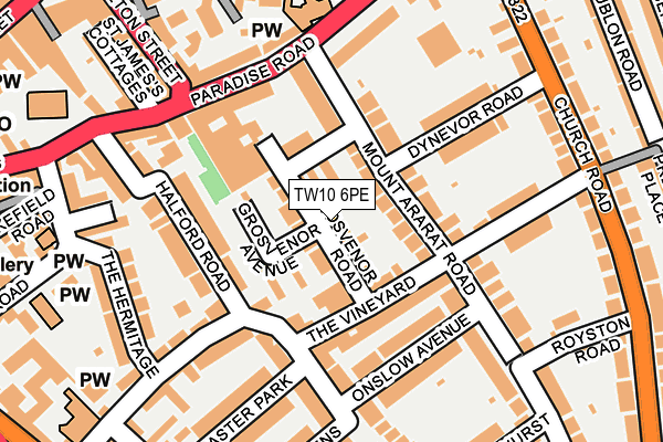 TW10 6PE map - OS OpenMap – Local (Ordnance Survey)
