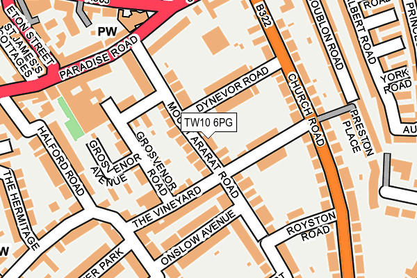 TW10 6PG map - OS OpenMap – Local (Ordnance Survey)