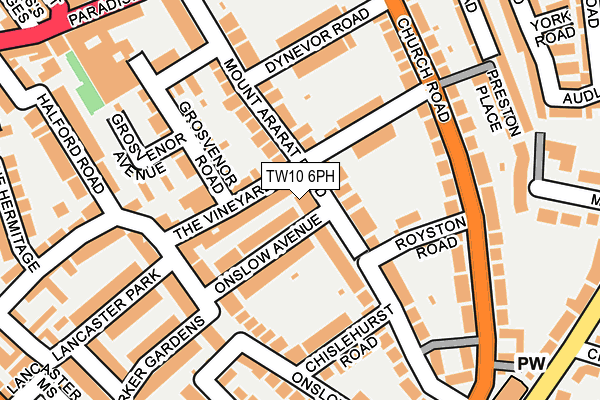 TW10 6PH map - OS OpenMap – Local (Ordnance Survey)