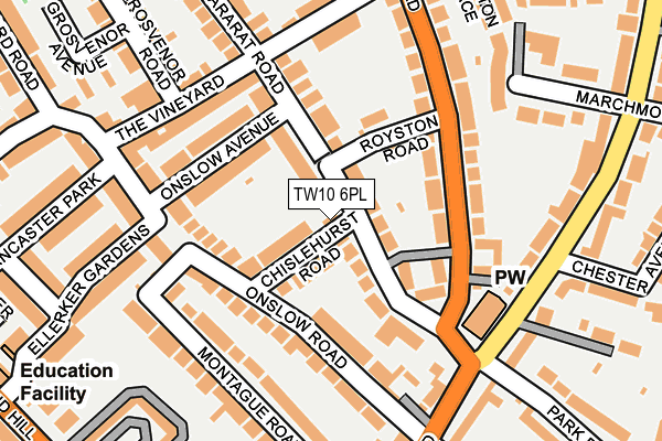 TW10 6PL map - OS OpenMap – Local (Ordnance Survey)