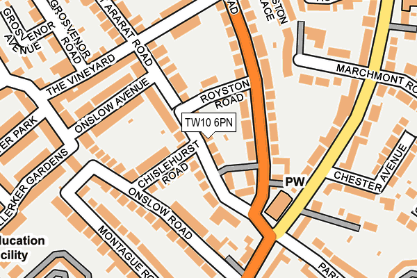 TW10 6PN map - OS OpenMap – Local (Ordnance Survey)