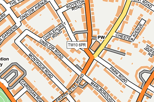 TW10 6PR map - OS OpenMap – Local (Ordnance Survey)