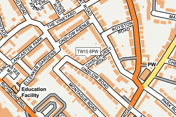 TW10 6PW map - OS OpenMap – Local (Ordnance Survey)