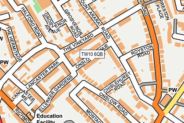 TW10 6QB map - OS OpenMap – Local (Ordnance Survey)