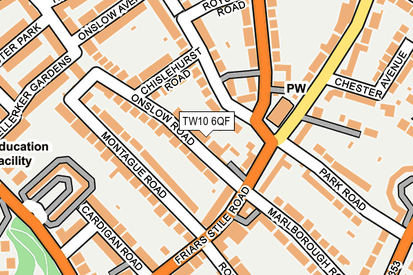 TW10 6QF map - OS OpenMap – Local (Ordnance Survey)