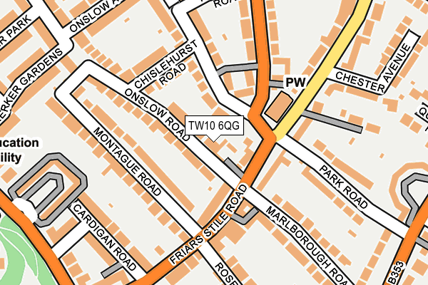 TW10 6QG map - OS OpenMap – Local (Ordnance Survey)