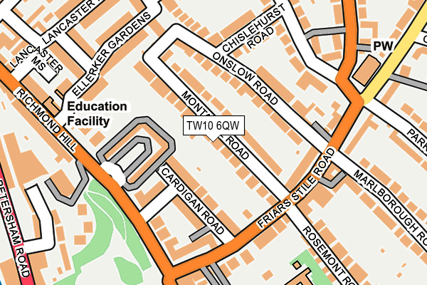 TW10 6QW map - OS OpenMap – Local (Ordnance Survey)