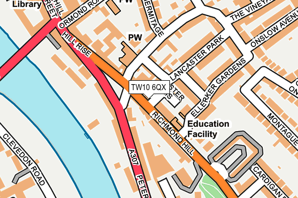 TW10 6QX map - OS OpenMap – Local (Ordnance Survey)