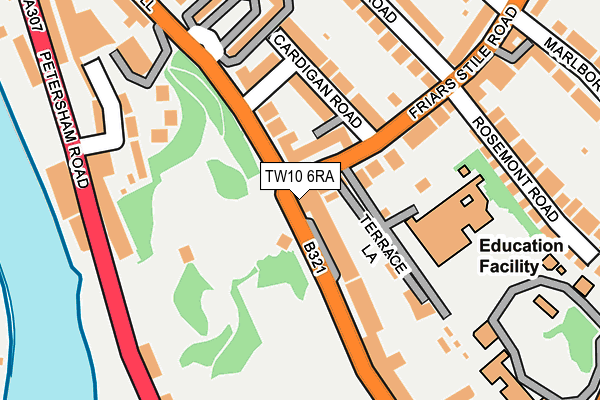 TW10 6RA map - OS OpenMap – Local (Ordnance Survey)