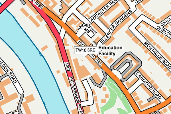 TW10 6RE map - OS OpenMap – Local (Ordnance Survey)