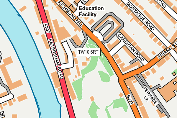 TW10 6RT map - OS OpenMap – Local (Ordnance Survey)