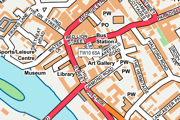 TW10 6SA map - OS OpenMap – Local (Ordnance Survey)