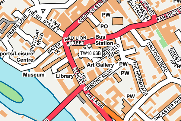 TW10 6SB map - OS OpenMap – Local (Ordnance Survey)