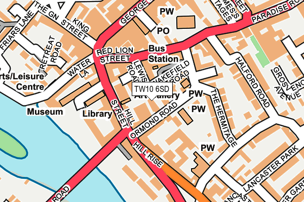 TW10 6SD map - OS OpenMap – Local (Ordnance Survey)