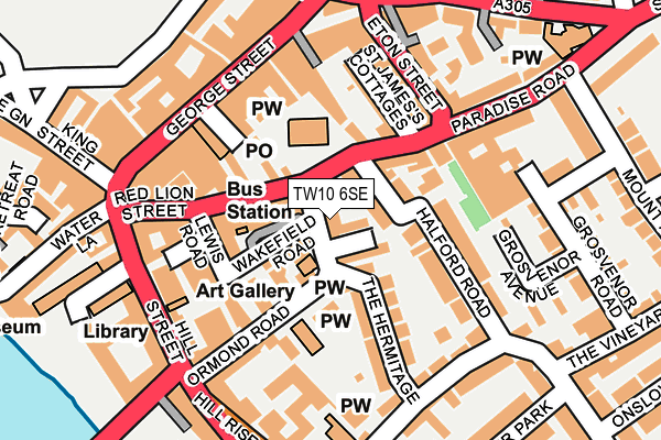 TW10 6SE map - OS OpenMap – Local (Ordnance Survey)