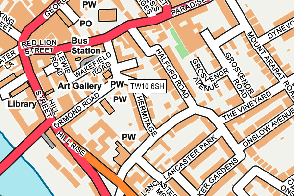 TW10 6SH map - OS OpenMap – Local (Ordnance Survey)