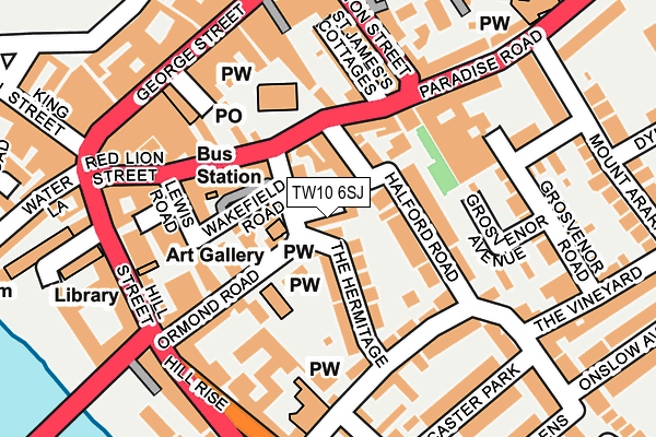 TW10 6SJ map - OS OpenMap – Local (Ordnance Survey)