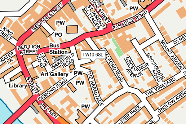 TW10 6SL map - OS OpenMap – Local (Ordnance Survey)