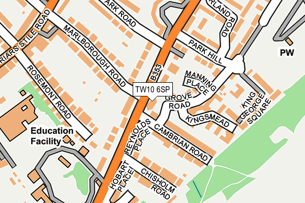 TW10 6SP map - OS OpenMap – Local (Ordnance Survey)