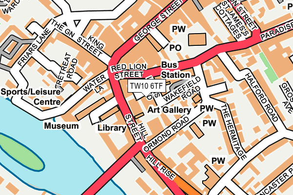 TW10 6TF map - OS OpenMap – Local (Ordnance Survey)