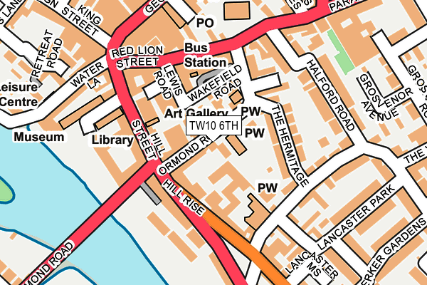 TW10 6TH map - OS OpenMap – Local (Ordnance Survey)