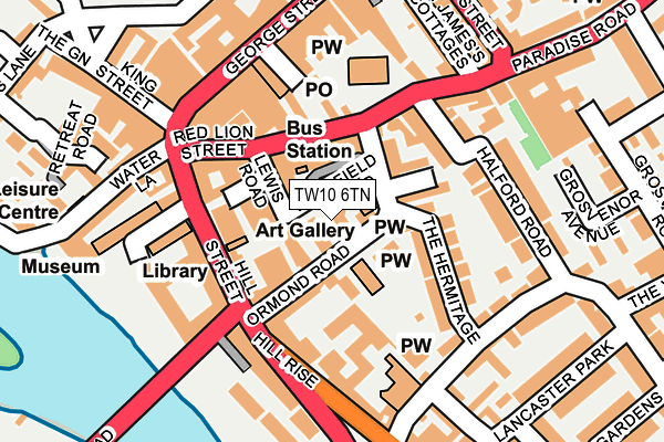 TW10 6TN map - OS OpenMap – Local (Ordnance Survey)
