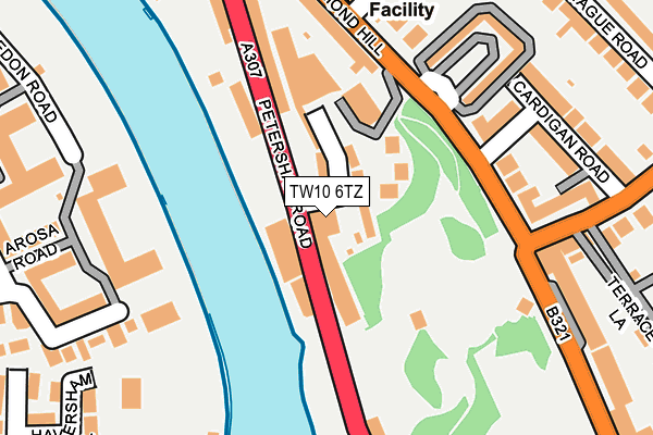 TW10 6TZ map - OS OpenMap – Local (Ordnance Survey)