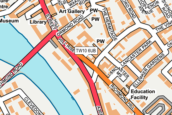 TW10 6UB map - OS OpenMap – Local (Ordnance Survey)