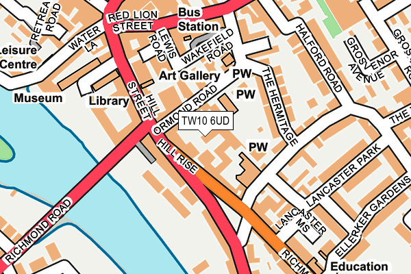 TW10 6UD map - OS OpenMap – Local (Ordnance Survey)