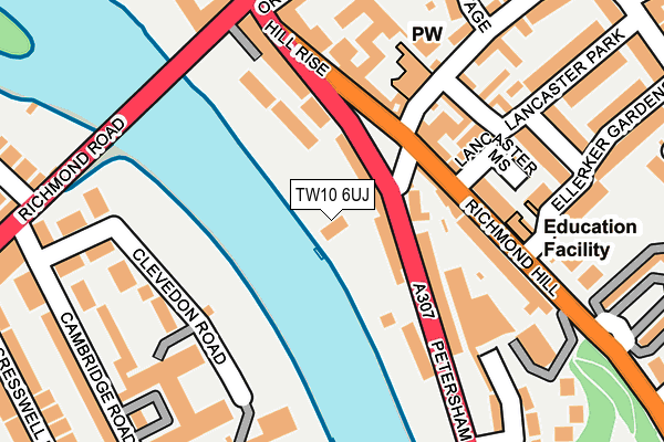 TW10 6UJ map - OS OpenMap – Local (Ordnance Survey)