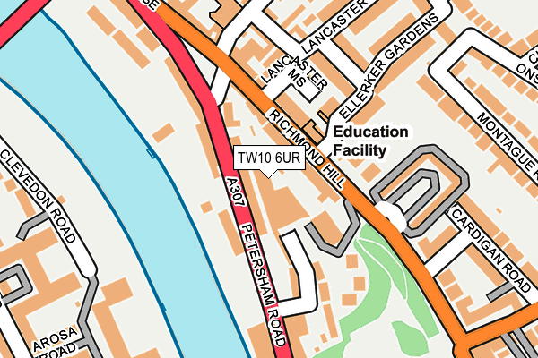 TW10 6UR map - OS OpenMap – Local (Ordnance Survey)
