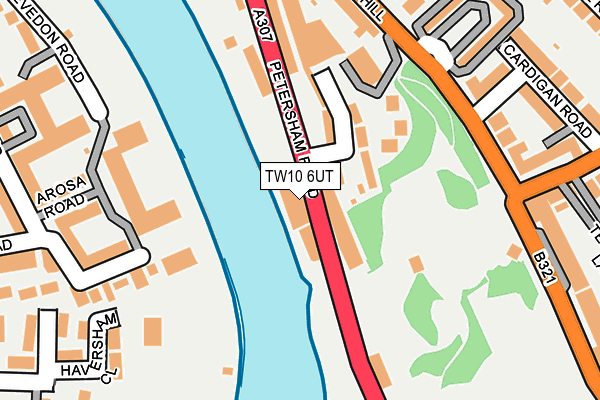 TW10 6UT map - OS OpenMap – Local (Ordnance Survey)