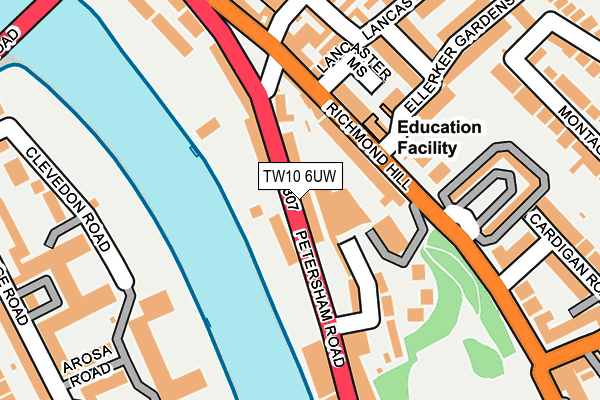 TW10 6UW map - OS OpenMap – Local (Ordnance Survey)