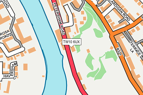 TW10 6UX map - OS OpenMap – Local (Ordnance Survey)