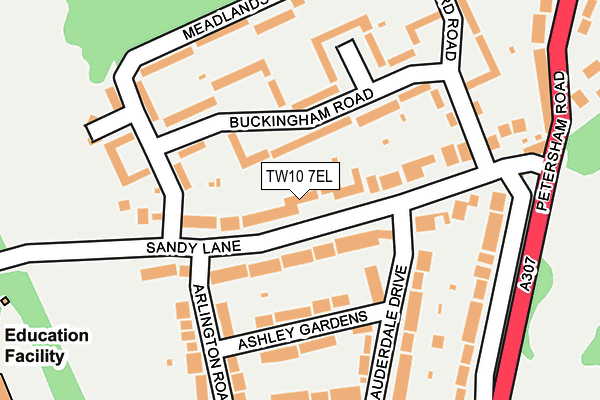 TW10 7EL map - OS OpenMap – Local (Ordnance Survey)