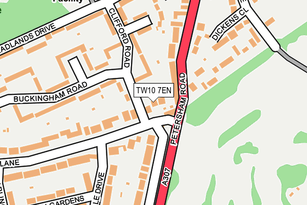 TW10 7EN map - OS OpenMap – Local (Ordnance Survey)